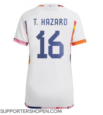 Belgien Thorgan Hazard #16 Borta Matchtröja Dam VM 2022 Kortärmad